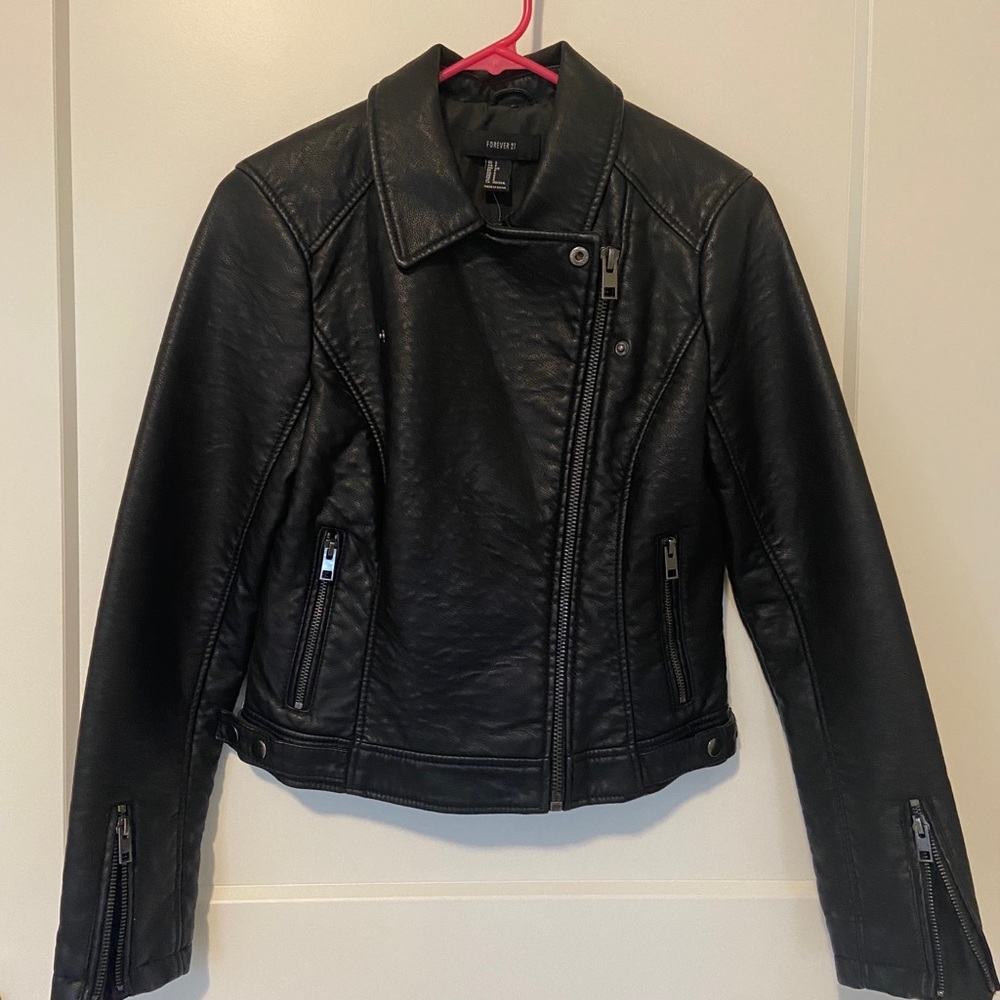 Forever 21 faux leather moto jacket